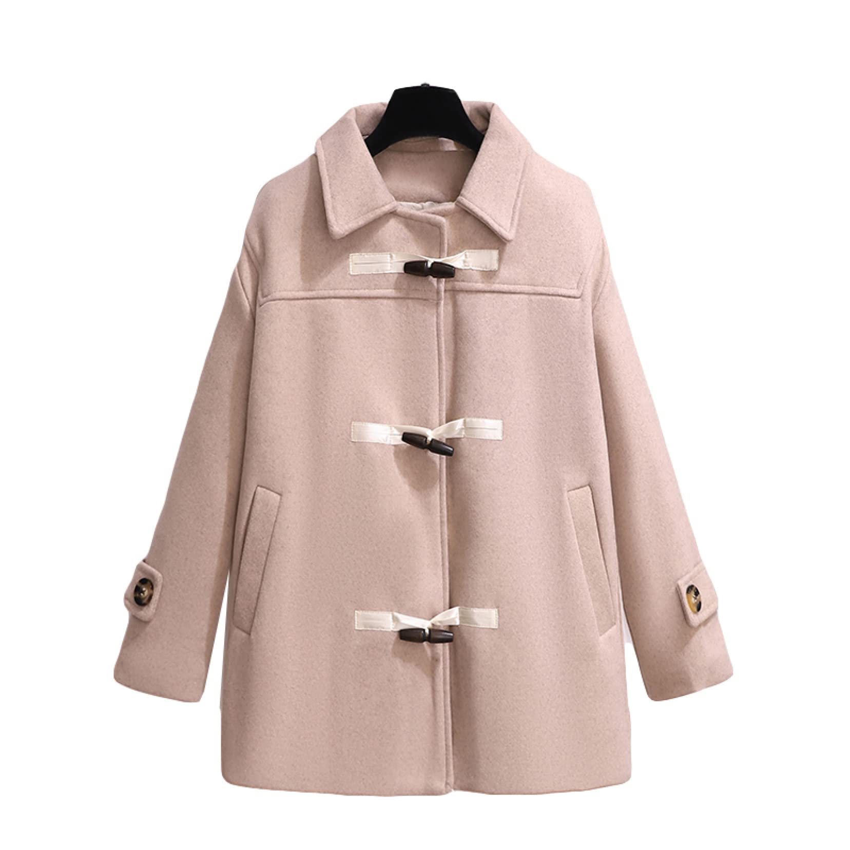 Amazon | [AYBTO] ダッフルコート レディース ショート 防風 秋冬